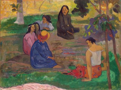 Les Parau Parau (Die Klatschbasen), oder Gespräch, 1891 von Paul Gauguin